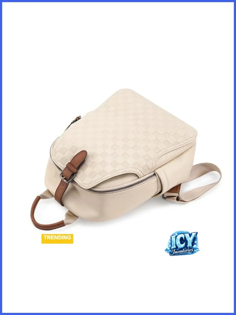 Women's Mini PU Leather Plaid Backpack Purse Cute Travel Work Daypack